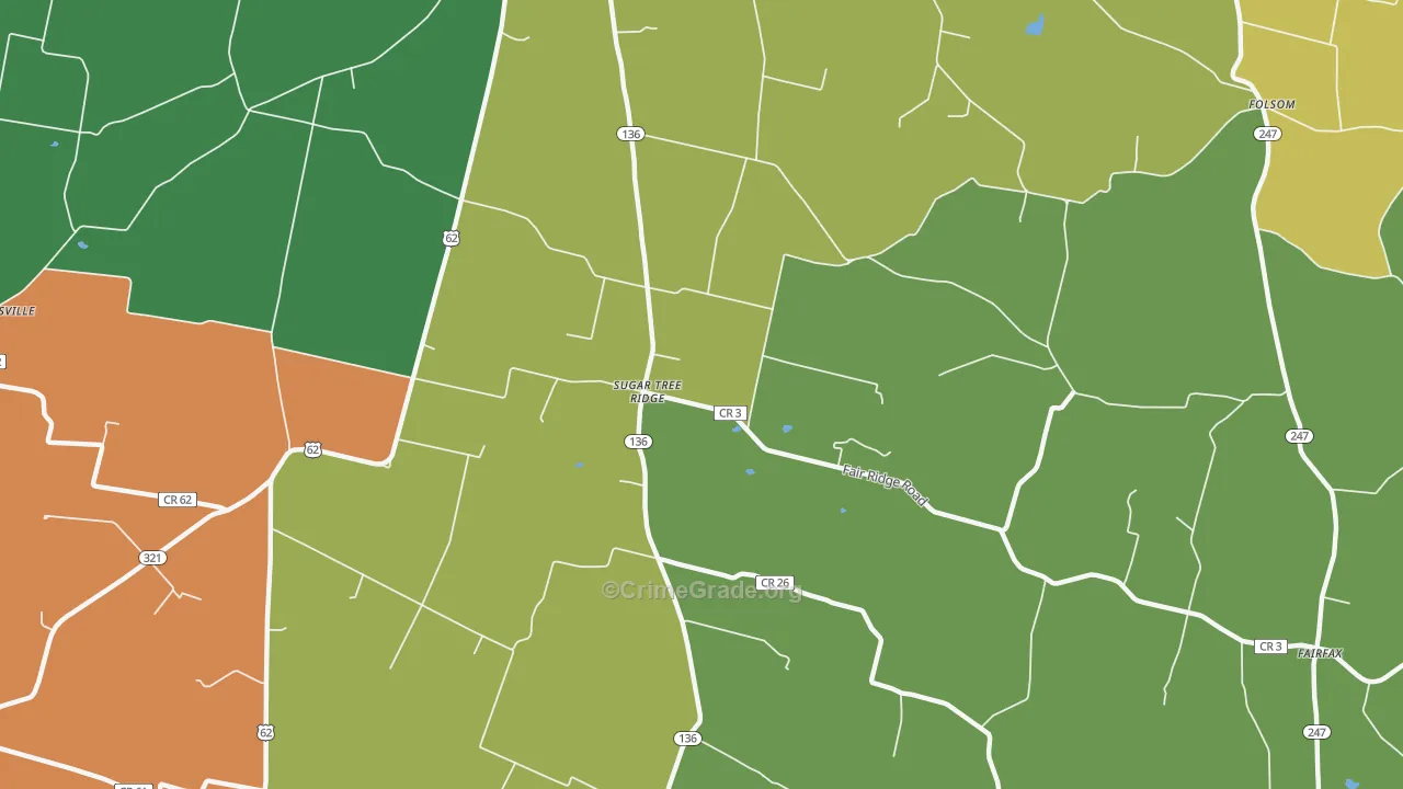 Sugar Tree Ridge, OH Map of Murder Rates