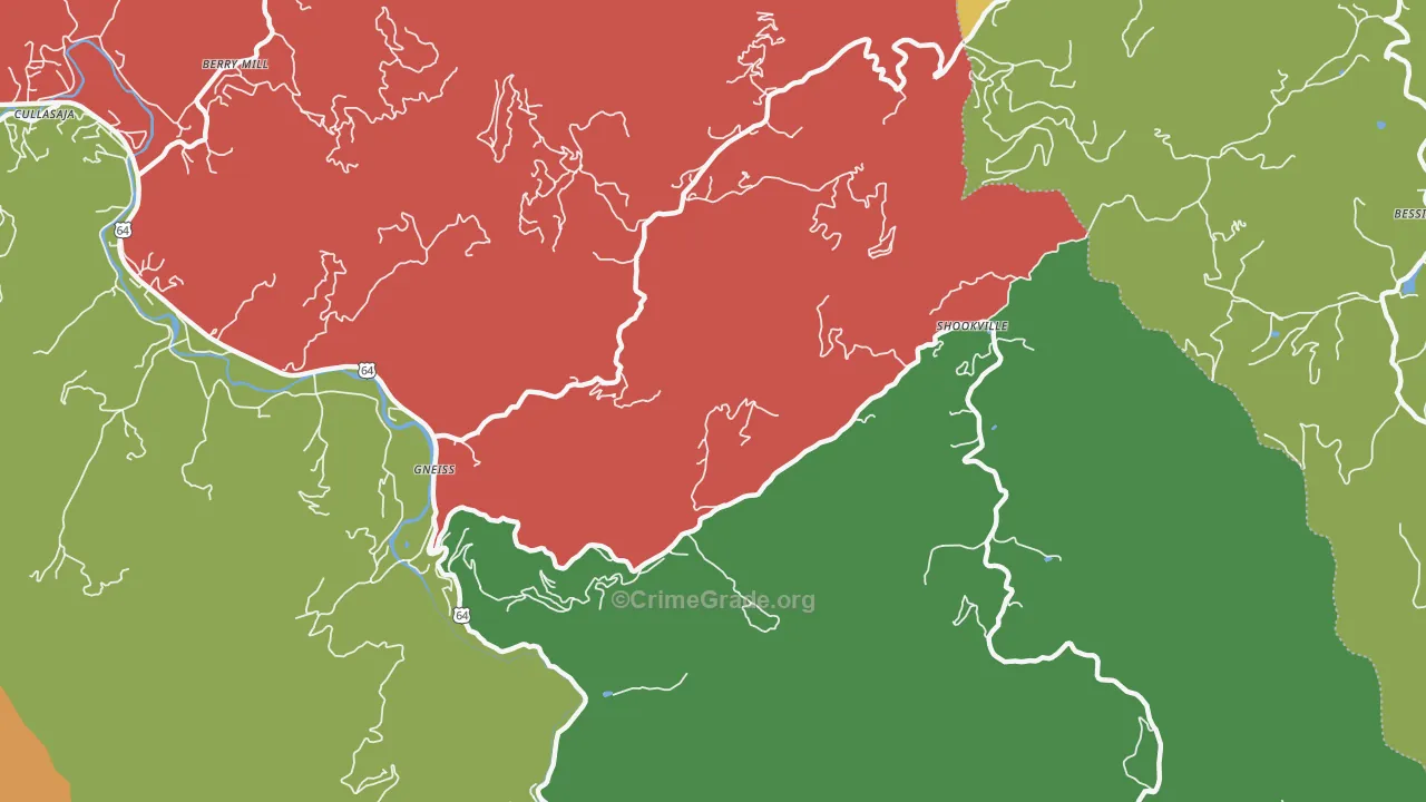Sugarfork, NC Map of Murder Rates