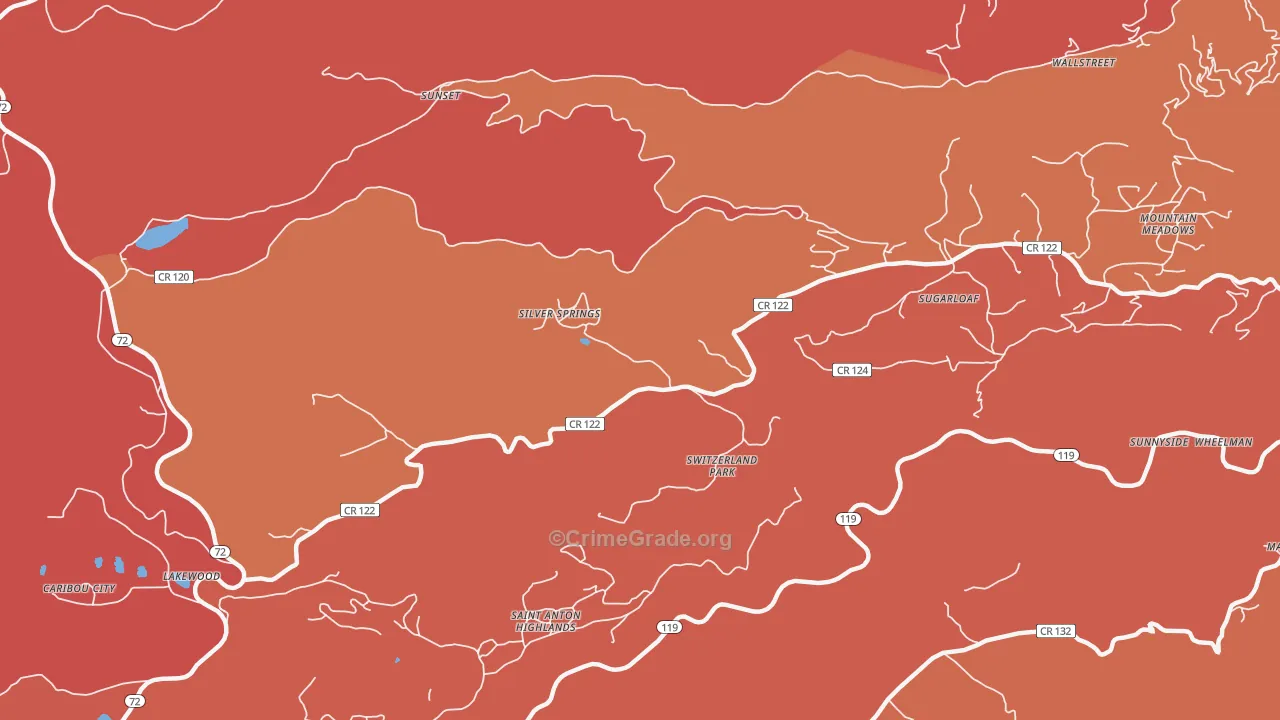 Sugarloaf, CO Map of Murder Rates
