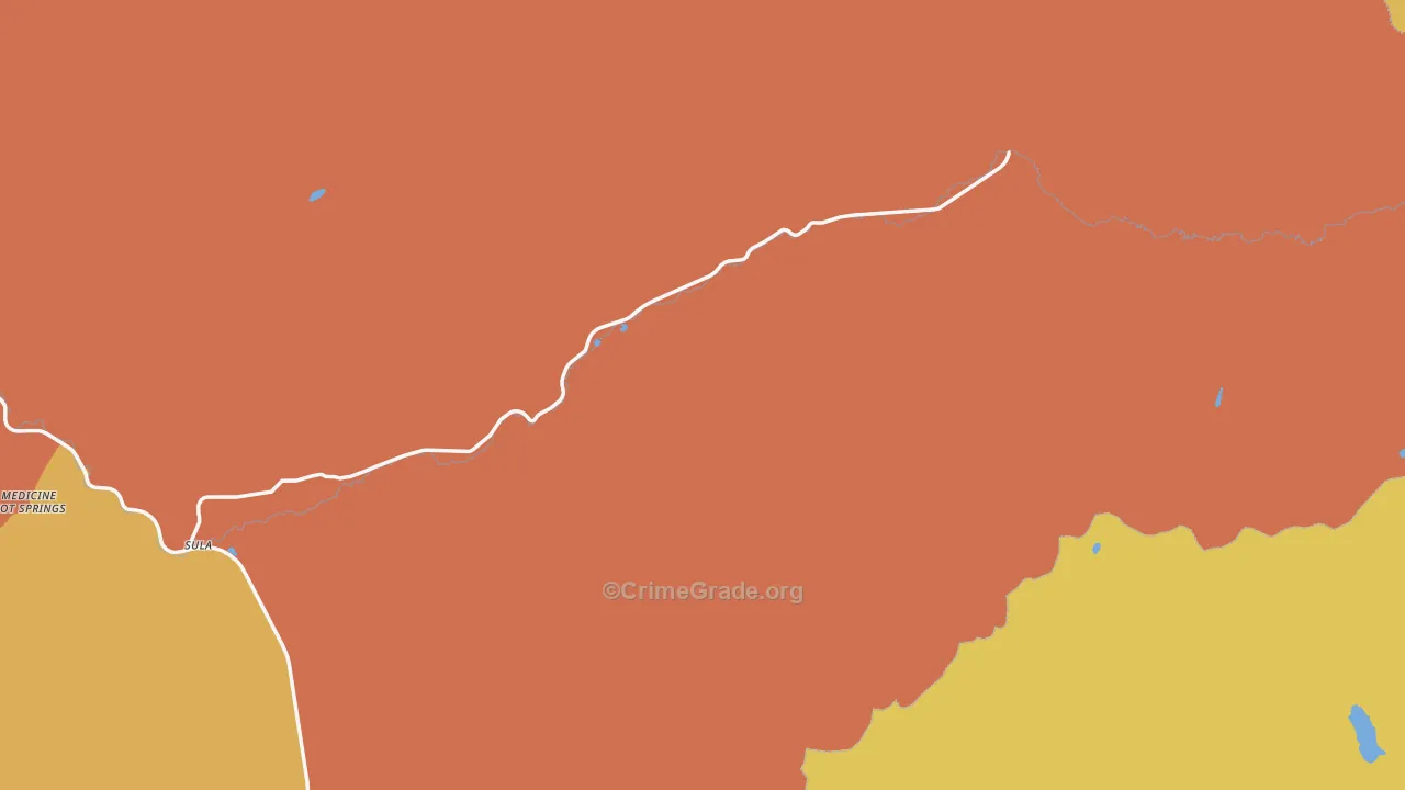 Sula, MT Map of Murder Rates