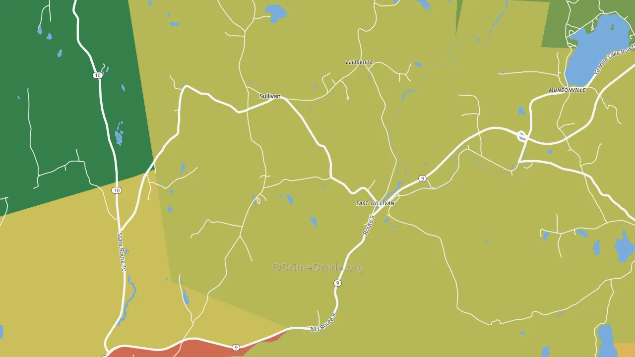 Sullivan, NH Map of Murder Rates