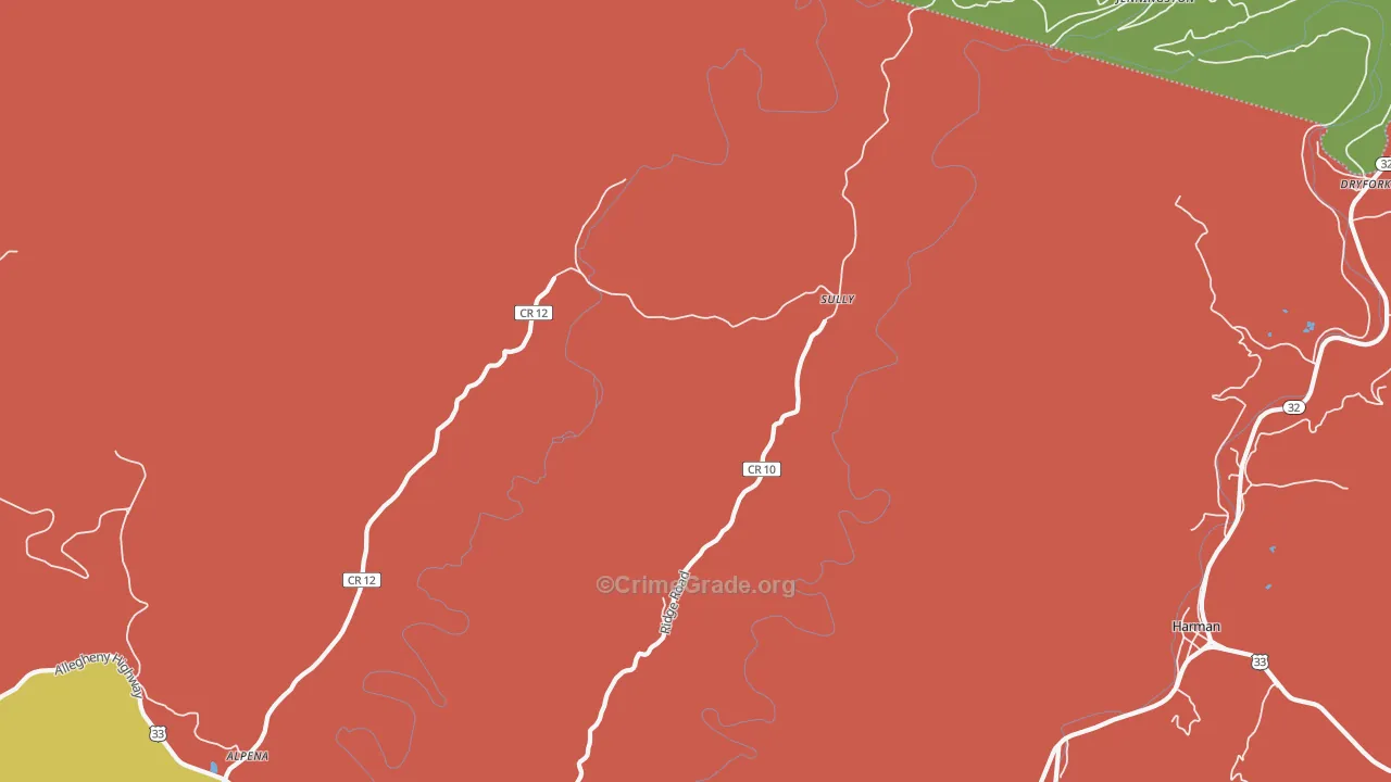 Sully, WV Map of Murder Rates