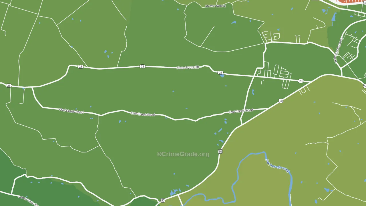 Sulphur Lick, OH Map of Murder Rates