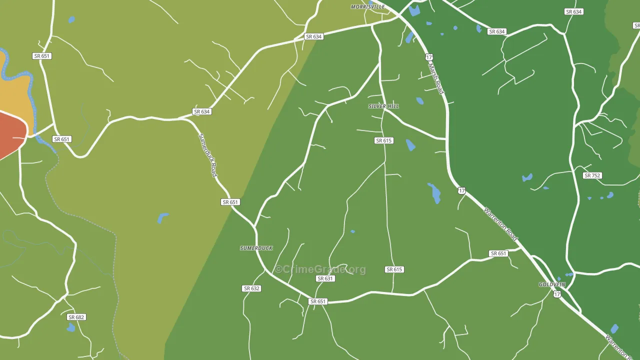 Sumerduck, VA Map of Murder Rates