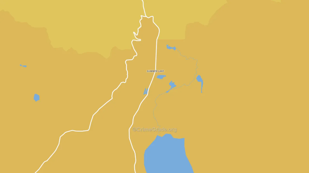 Summer Lake, OR Map of Murder Rates