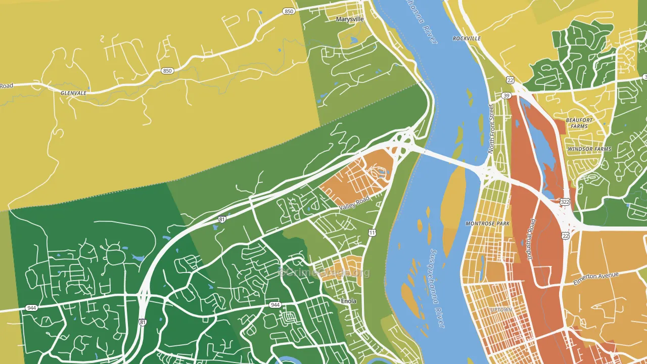 Summerdale, PA Map of Murder Rates