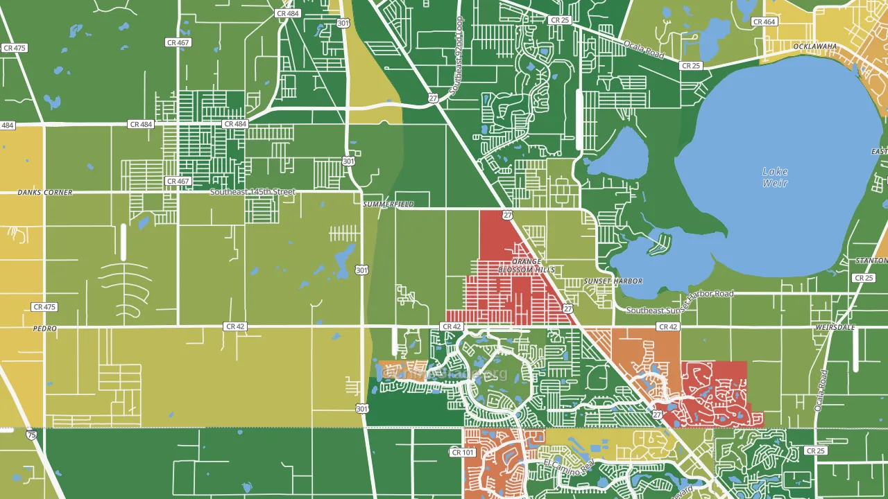 Summerfield, FL Map of Murder Rates