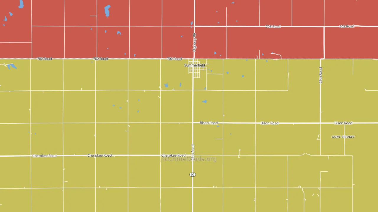 Summerfield, KS Map of Murder Rates