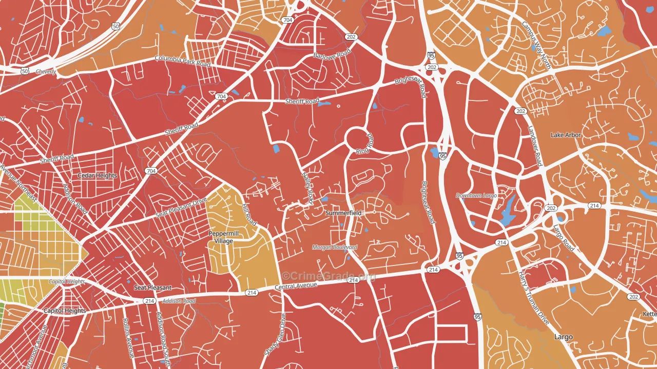Summerfield, MD Map of Murder Rates