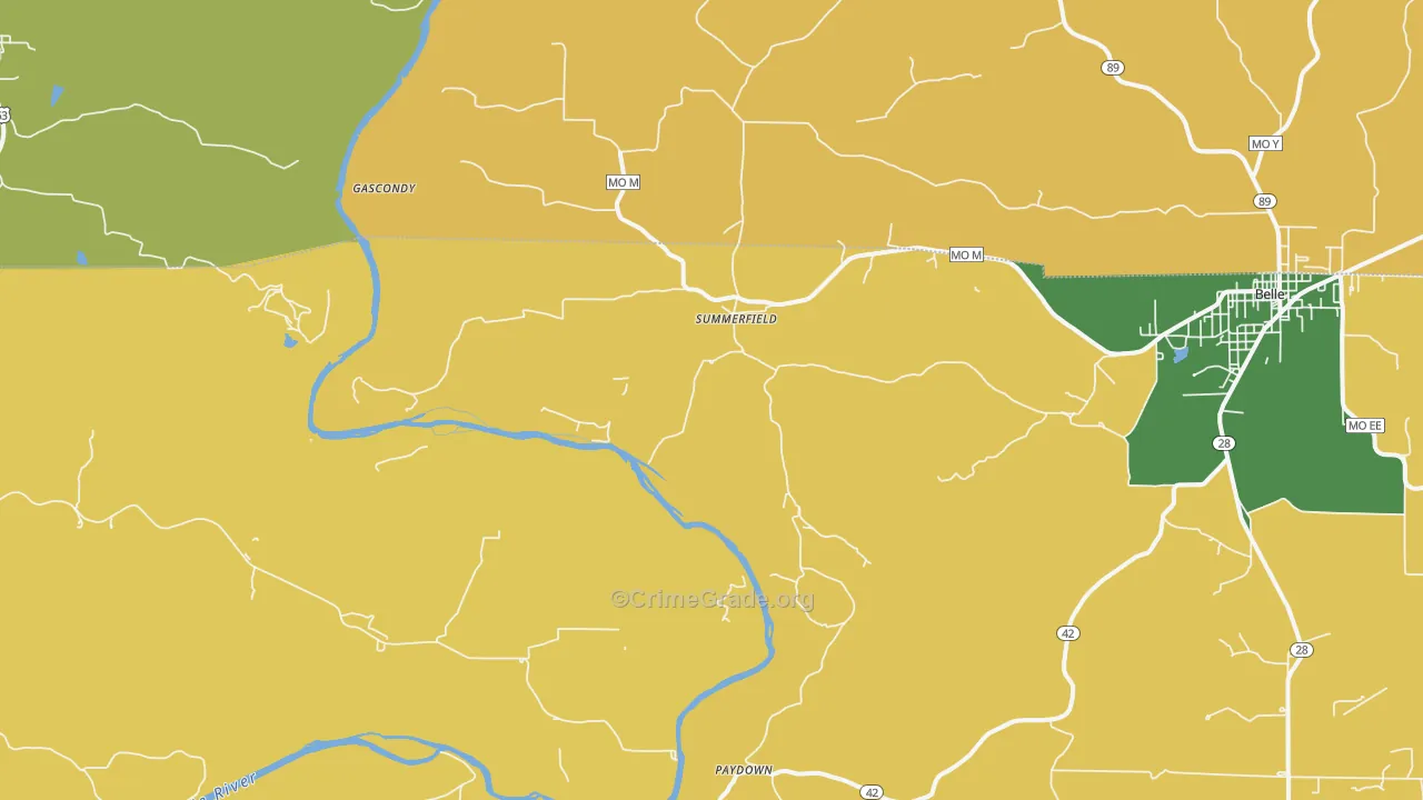 Summerfield, MO Map of Murder Rates