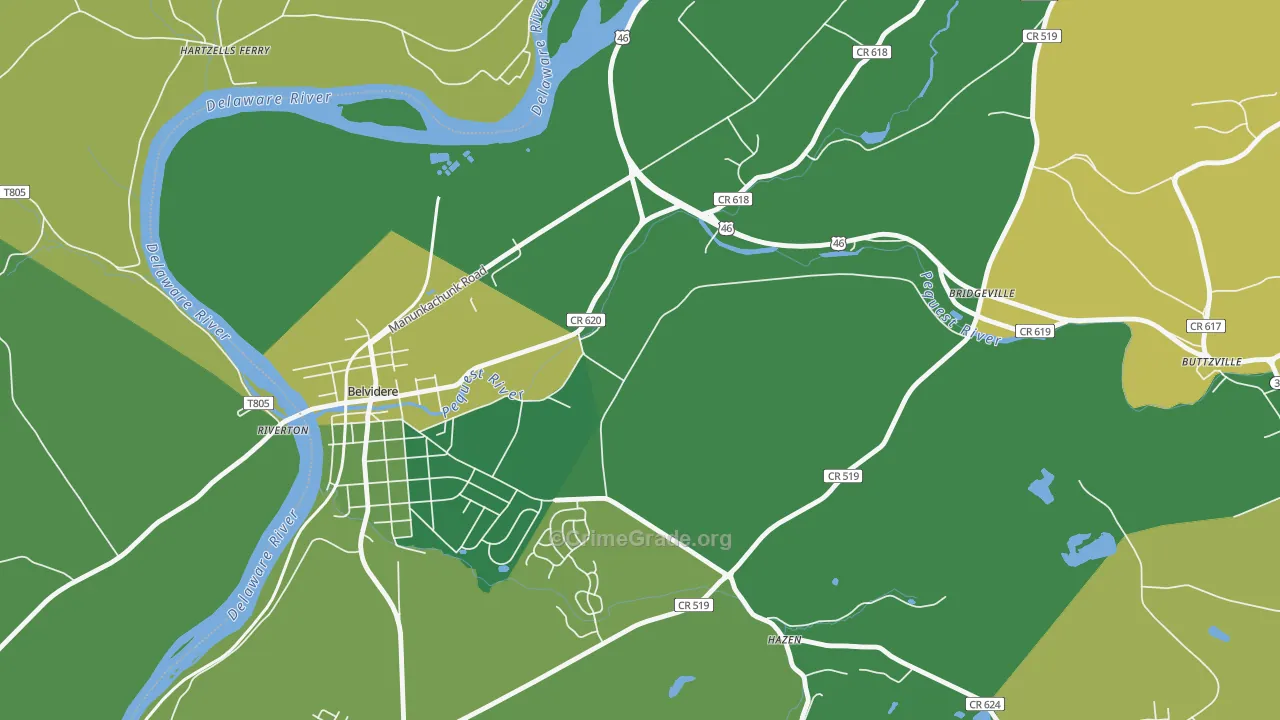 Summerfield, NJ Map of Murder Rates