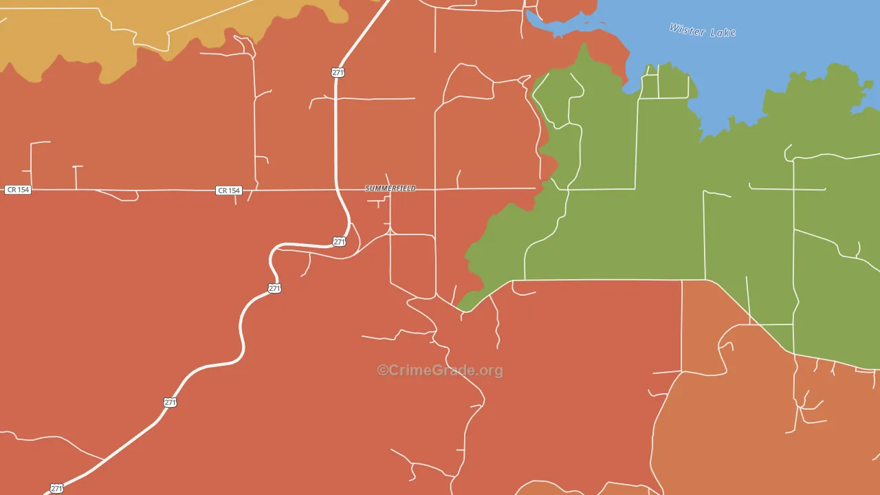 Summerfield, OK Map of Murder Rates