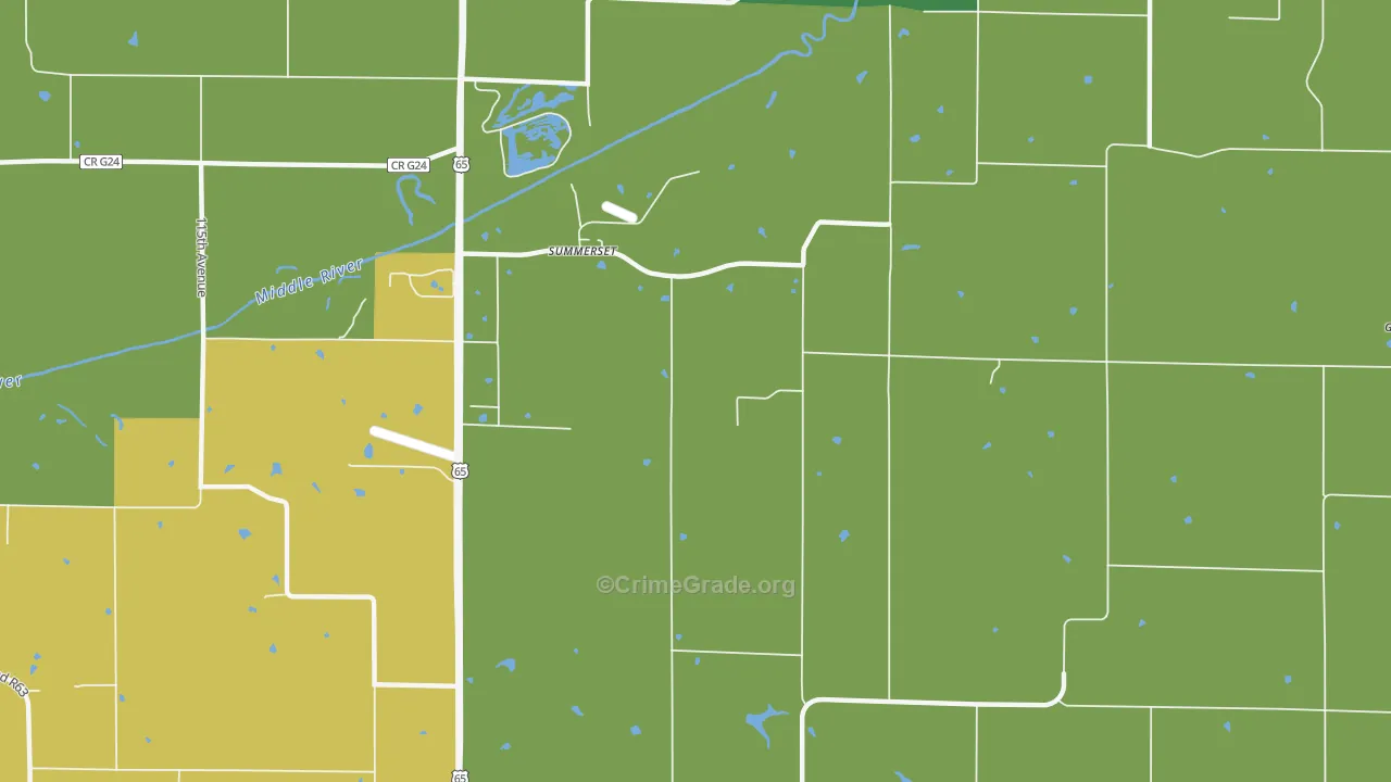 Summerset, IA Map of Murder Rates