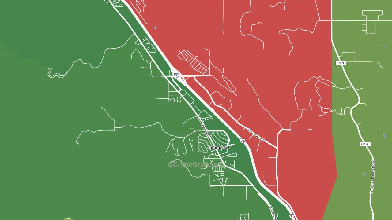 Summerset, SD Map of Murder Rates