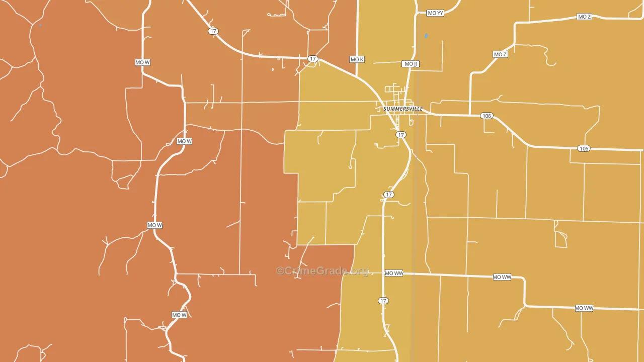 Summersville, MO Map of Murder Rates