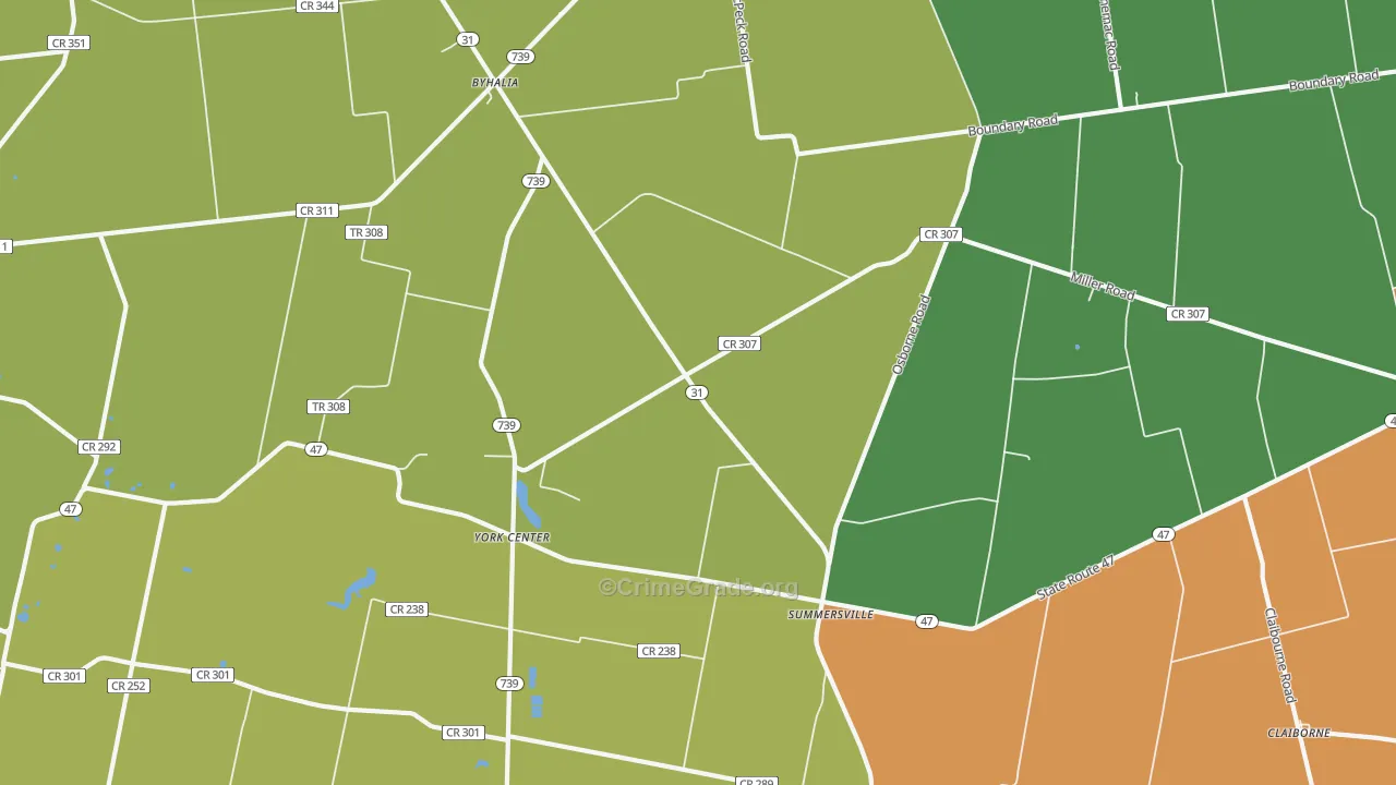 Summersville, OH Map of Murder Rates