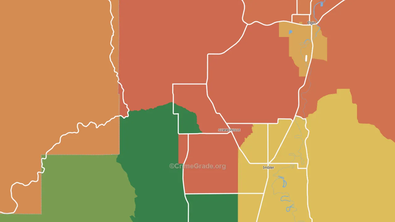 Summerville, OR Map of Murder Rates