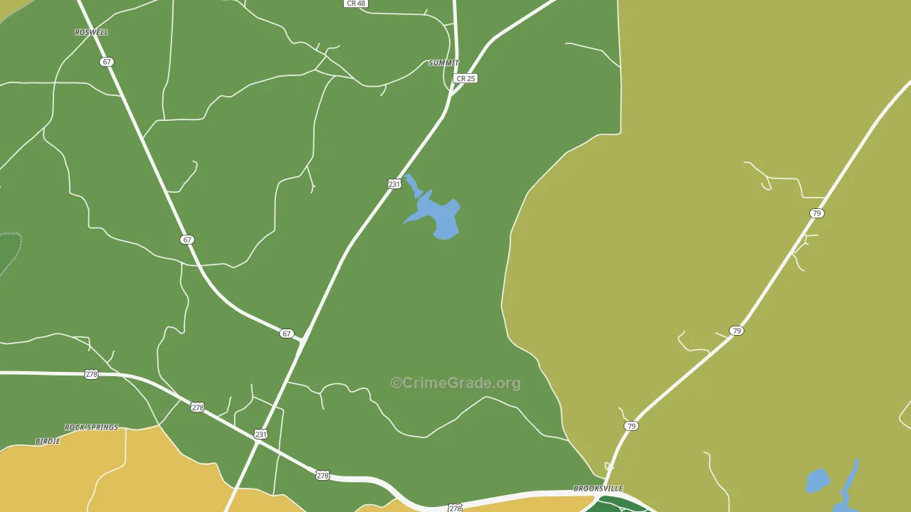Summit, AL Map of Murder Rates