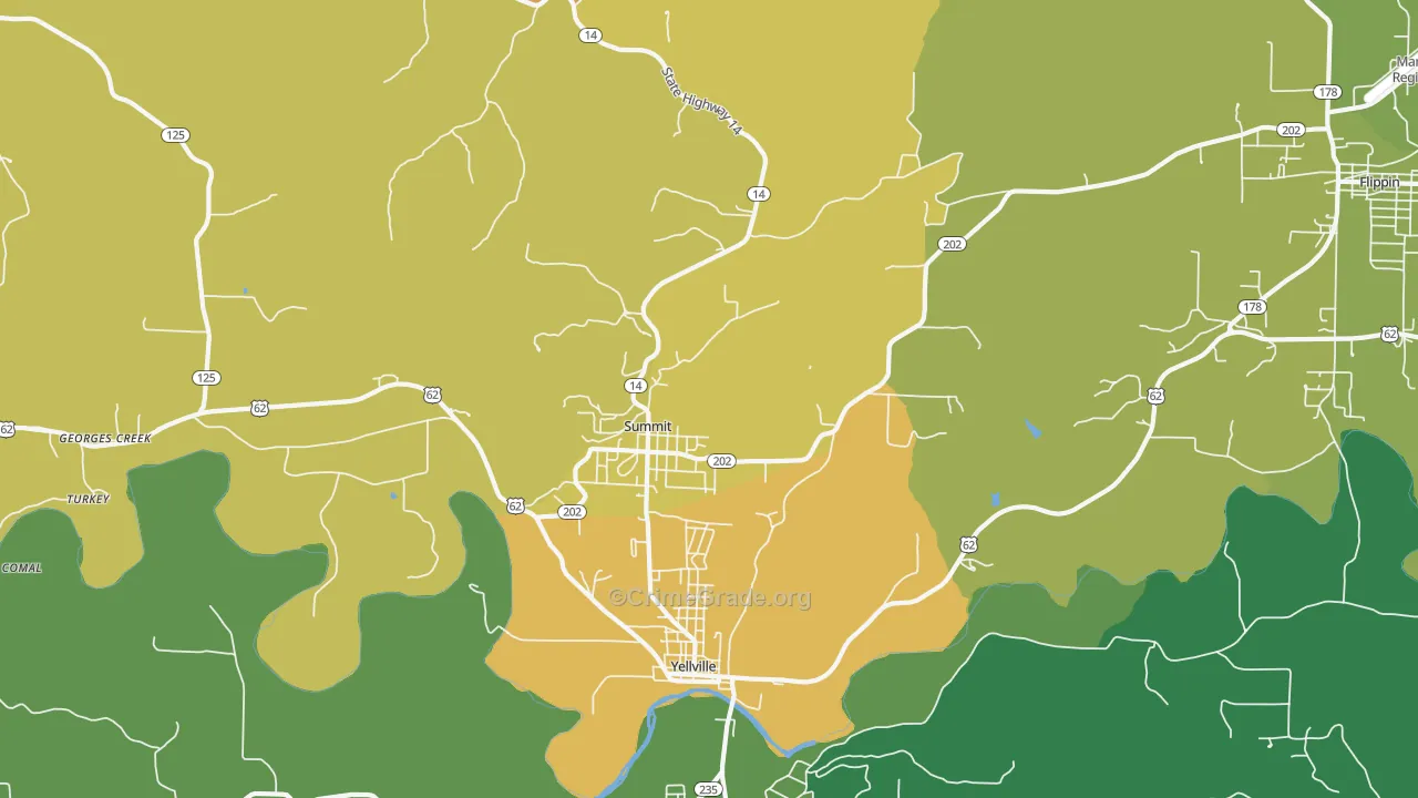 Summit, AR Map of Murder Rates