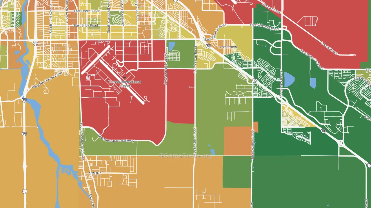 Summit, AZ Map of Murder Rates