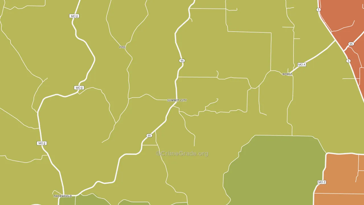 Summit City, MO Map of Murder Rates