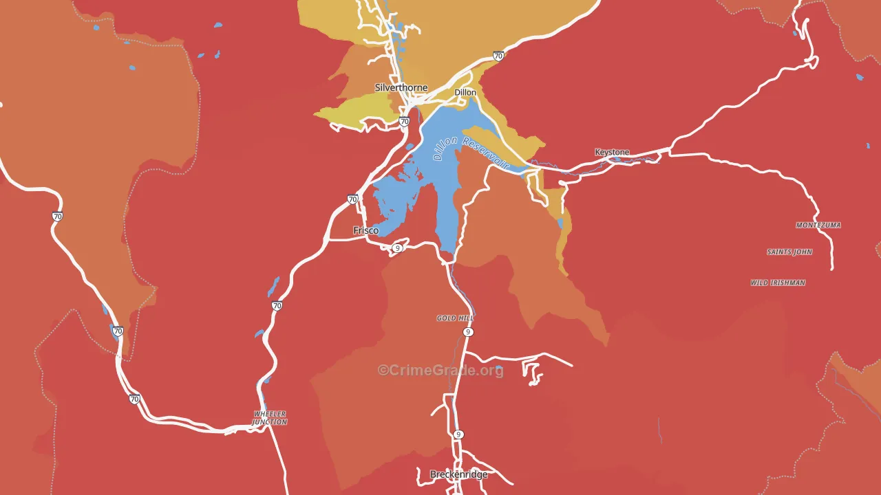 Summit County, CO Map of Murder Rates