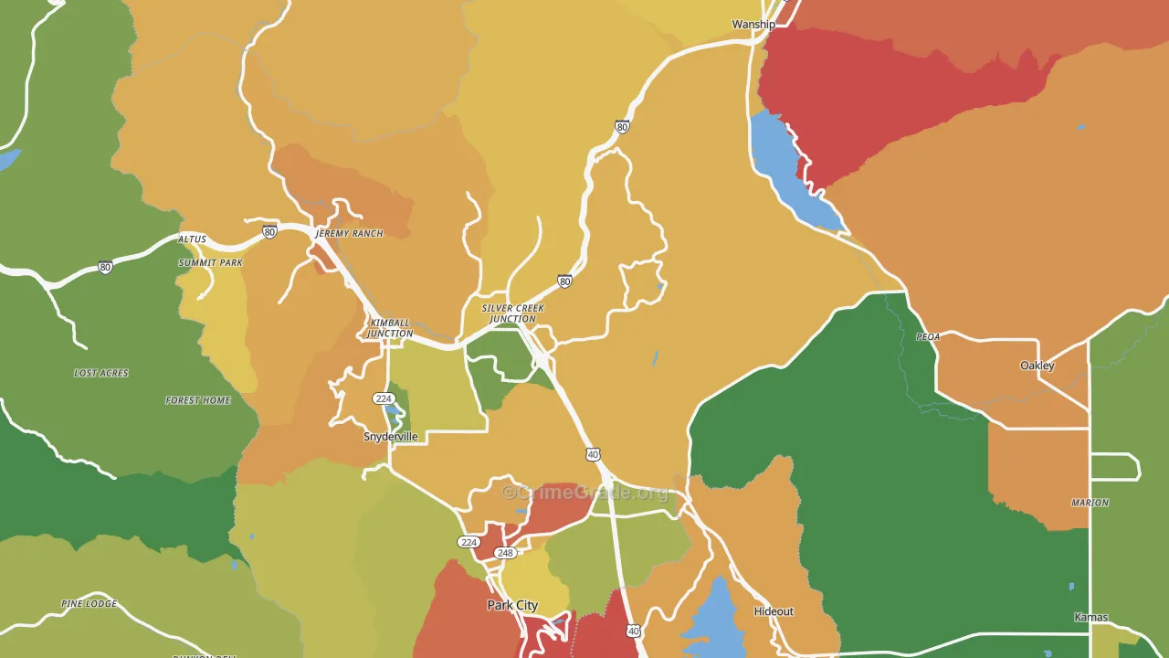 Summit County, UT Map of Murder Rates
