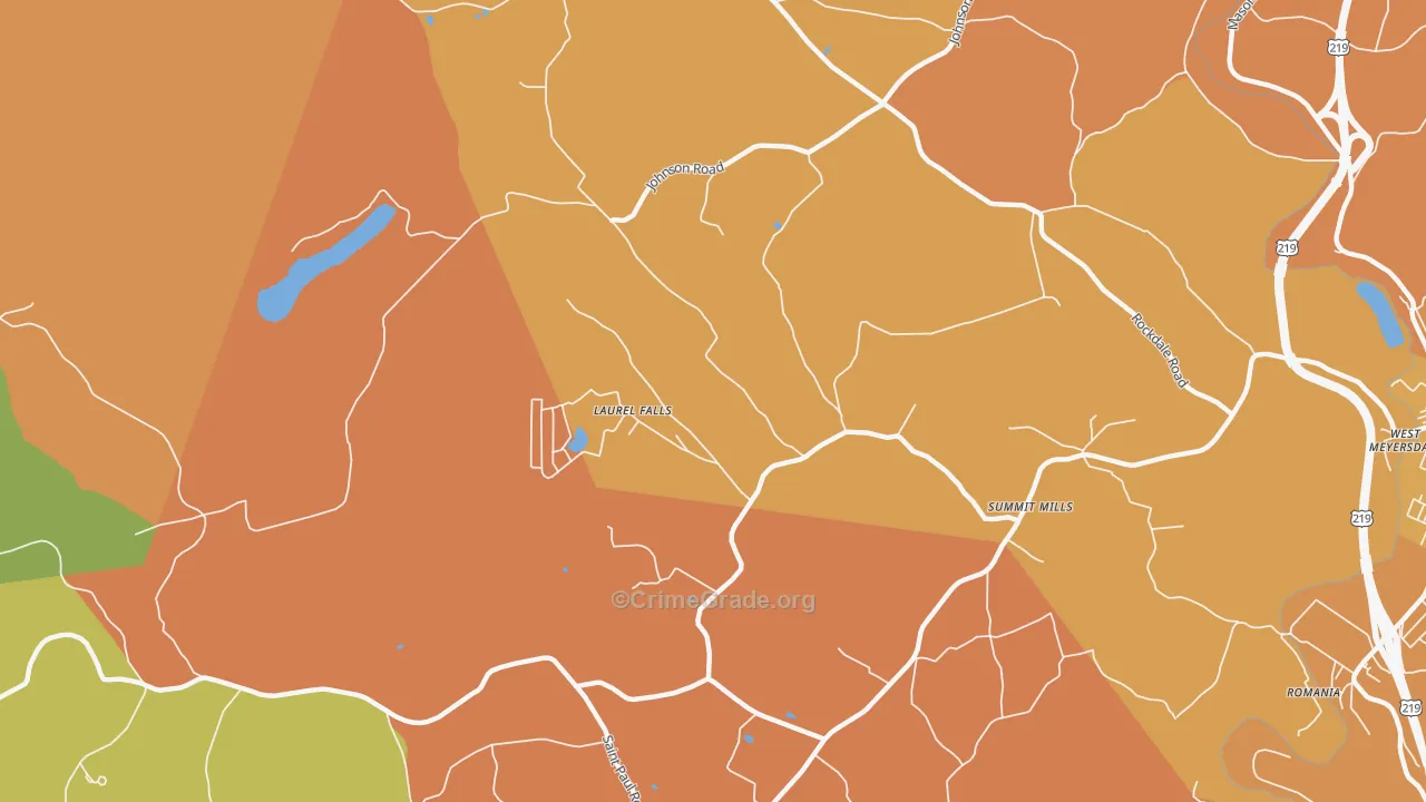 Summit Mills, PA Map of Murder Rates