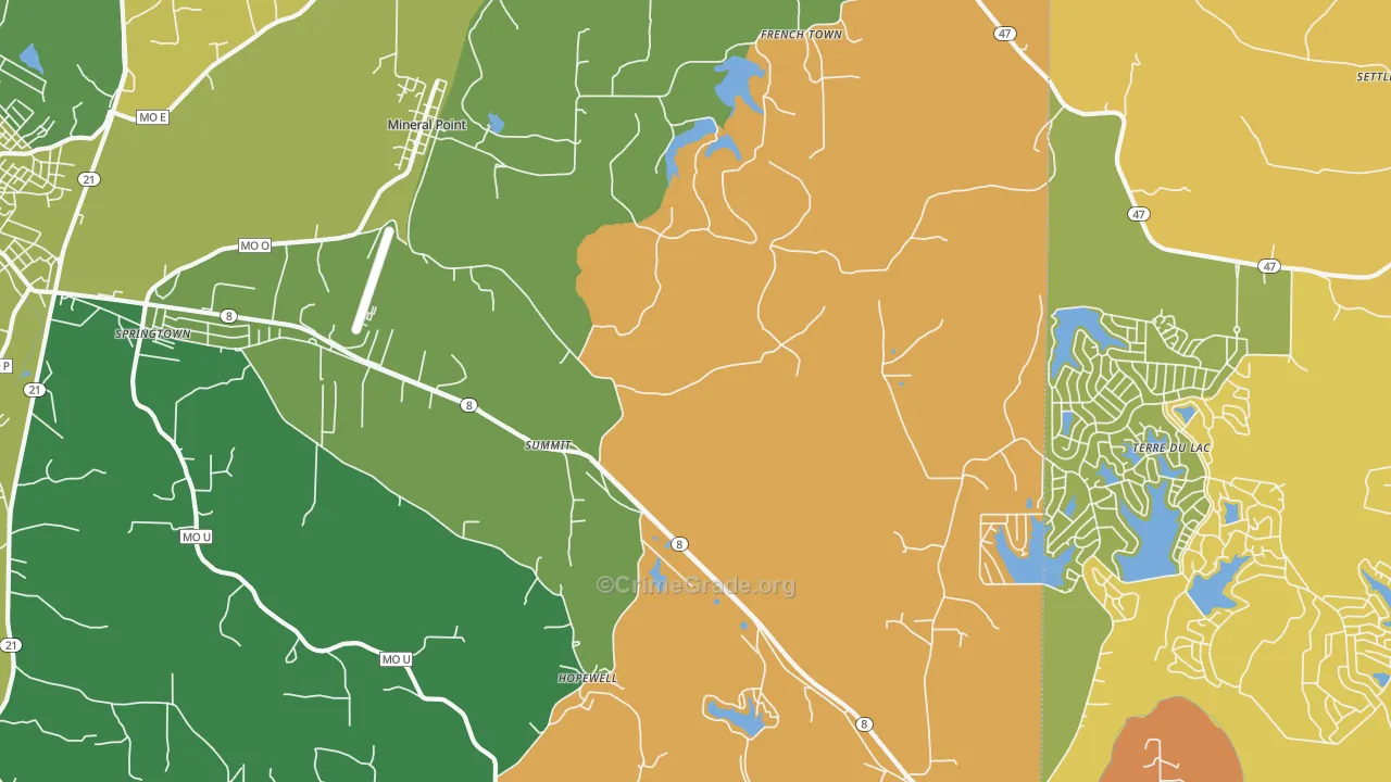 Summit, MO Map of Murder Rates