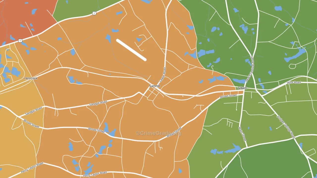 Summit, SC Map of Murder Rates