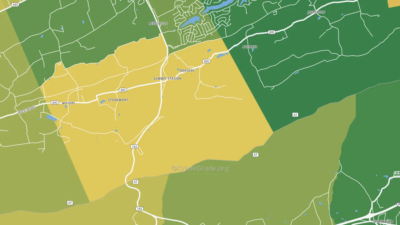 Summit Station, PA Map of Murder Rates