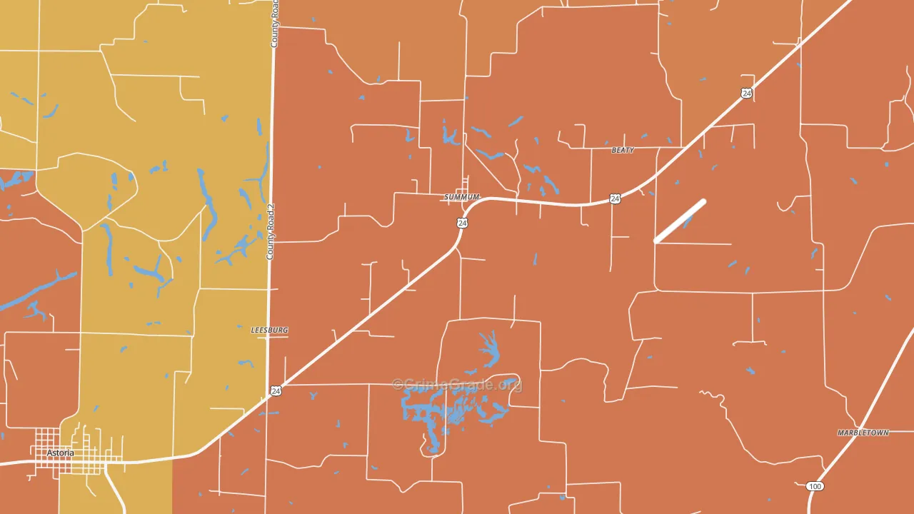 Summum, IL Map of Murder Rates