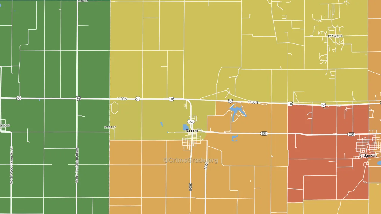 Sumner, IL Map of Murder Rates