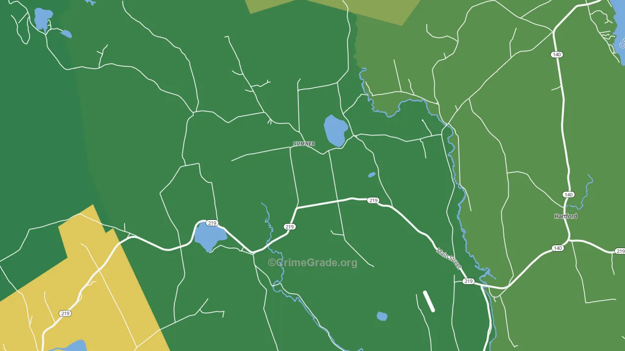 Sumner, ME Map of Murder Rates