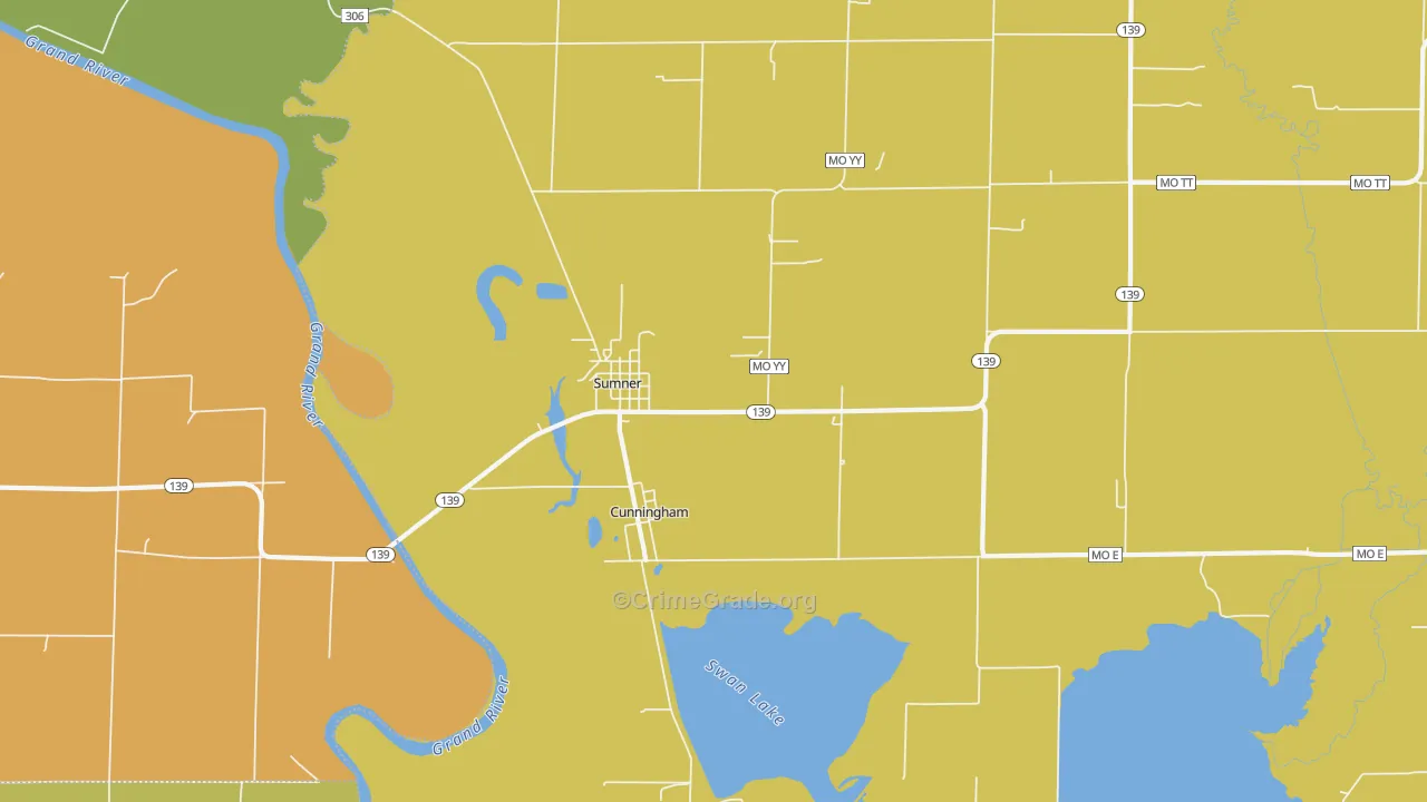 Sumner, MO Map of Murder Rates
