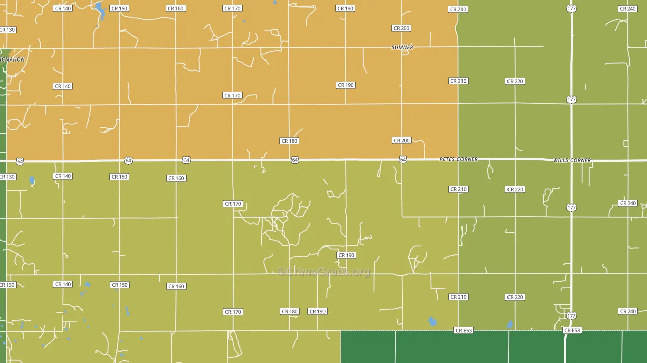 Sumner, OK Map of Murder Rates