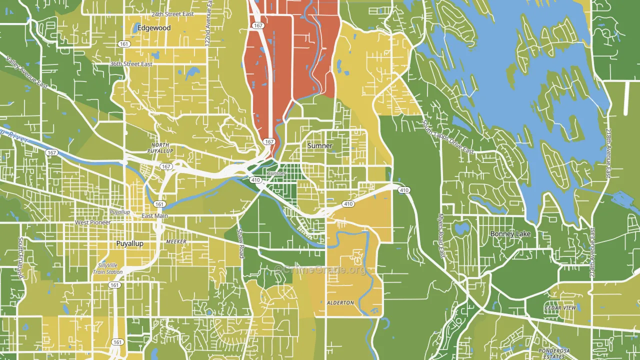 Sumner, WA Map of Murder Rates