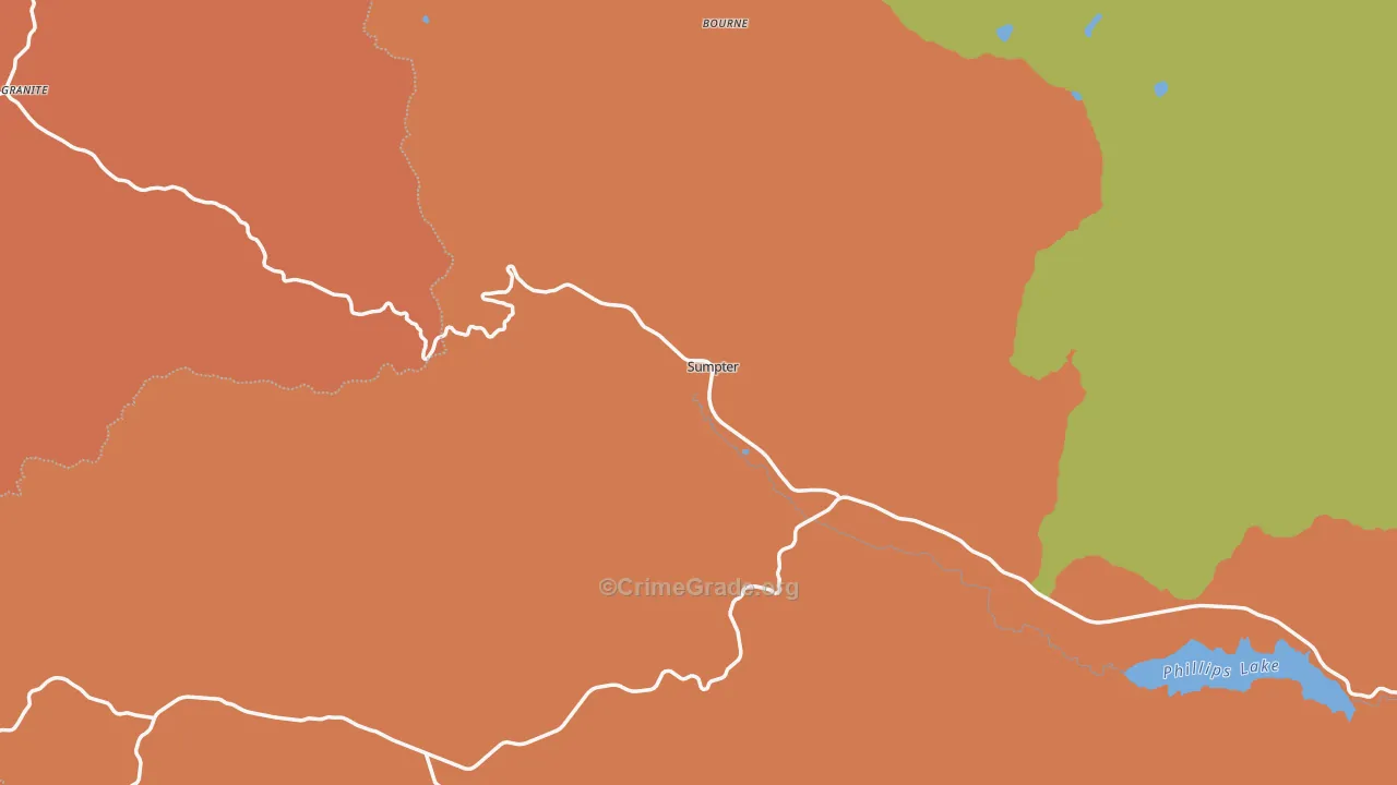 Sumpter, OR Map of Murder Rates