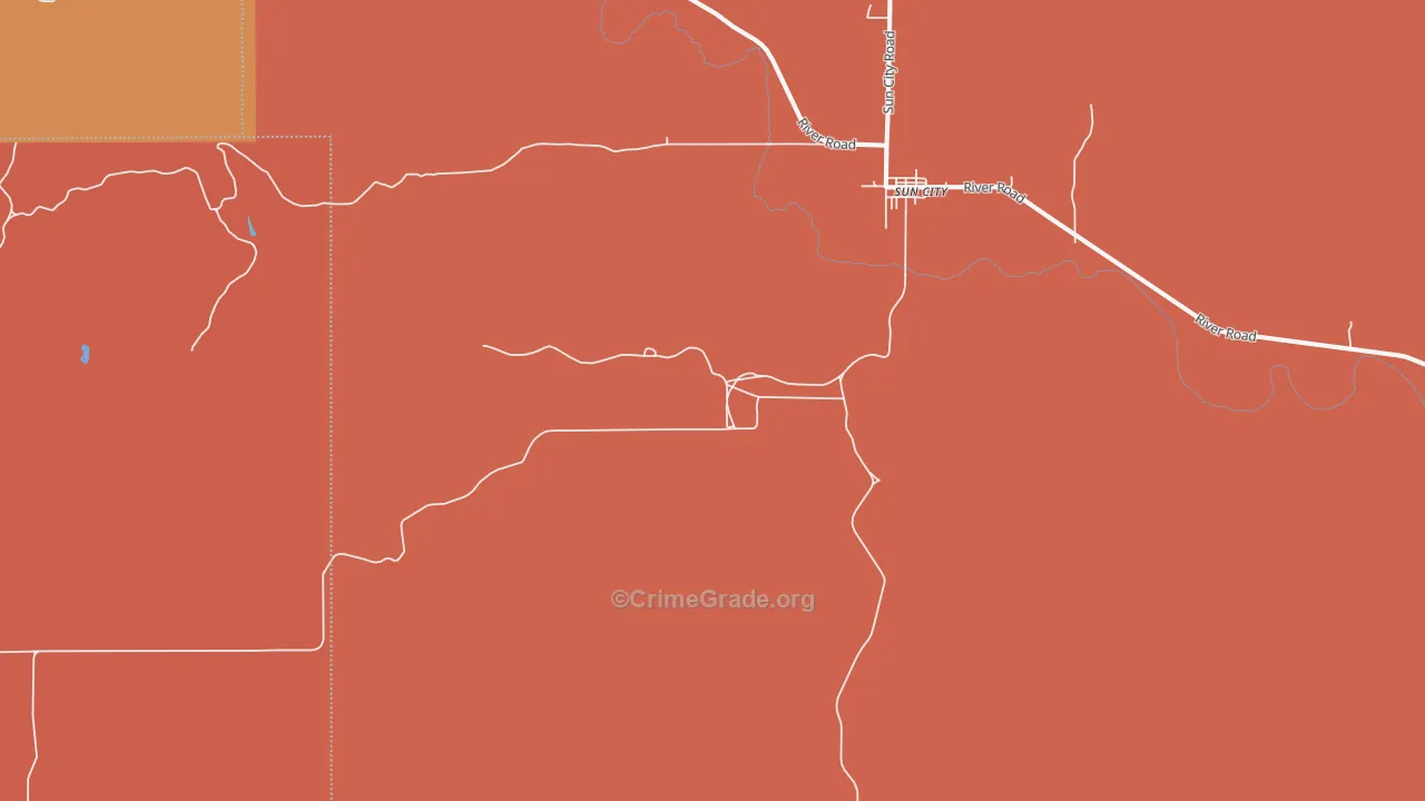 Sun City, KS Map of Murder Rates