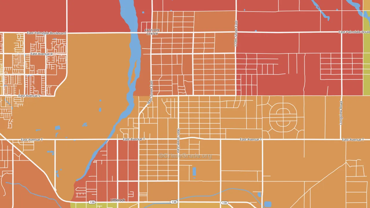 Sun Village, CA Map of Murder Rates