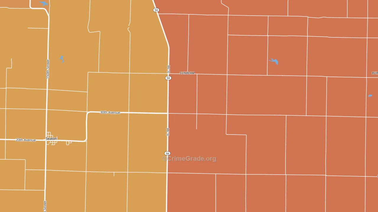 Sunbeam, IL Map of Murder Rates