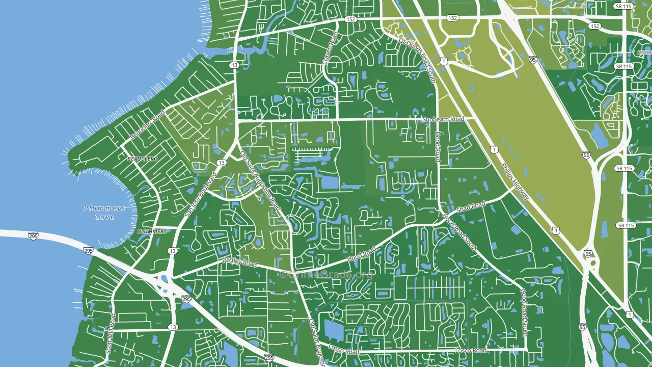 Sunbeam, Jacksonville, FL Map of Murder Rates