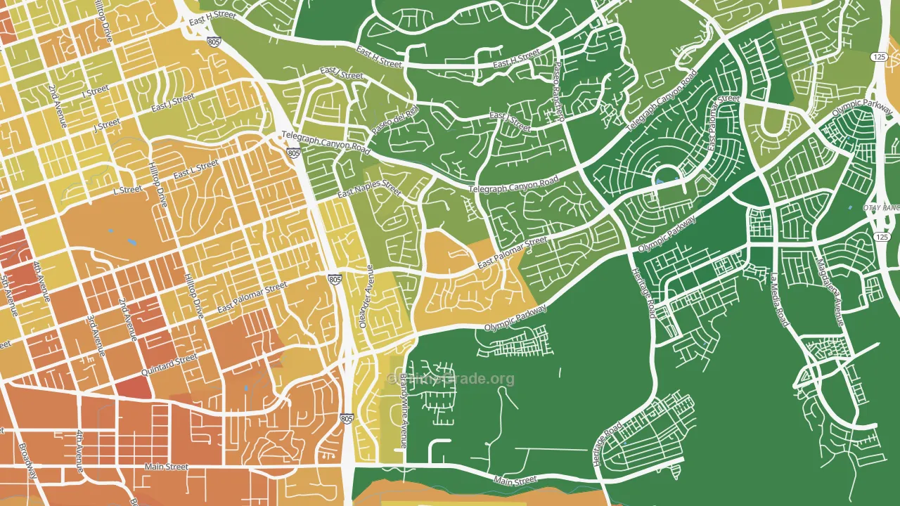 Sunbow, Chula Vista, CA Map of Murder Rates