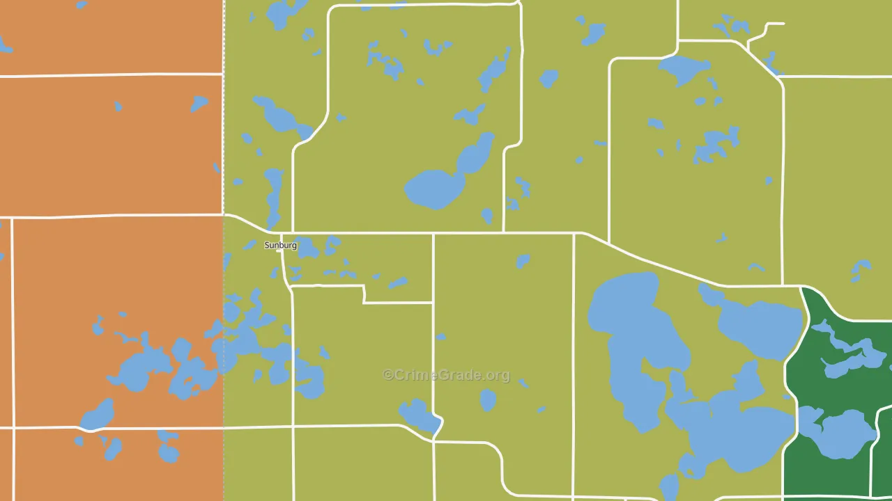 Sunburg, MN Map of Murder Rates