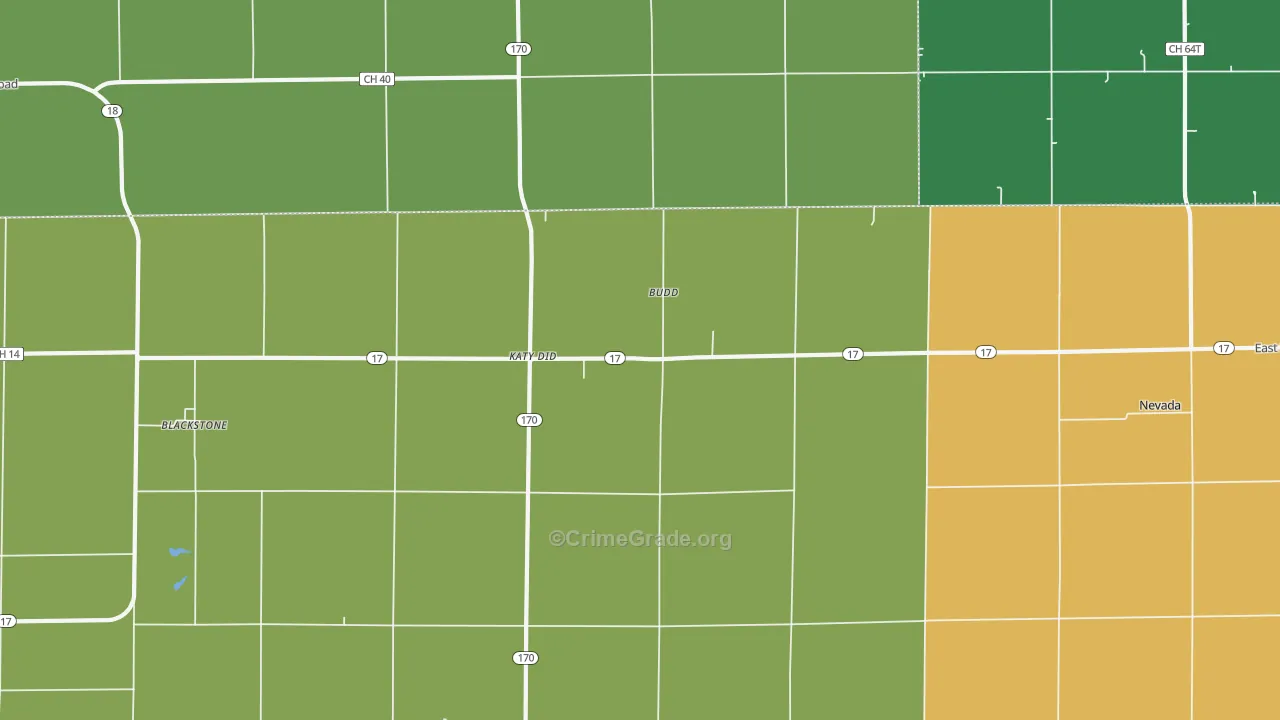 Sunbury, IL Map of Murder Rates