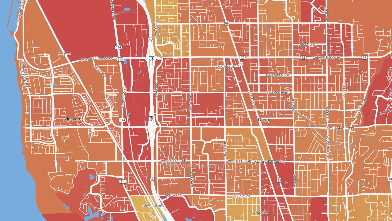 Suncrest, Orem, UT Map of Murder Rates
