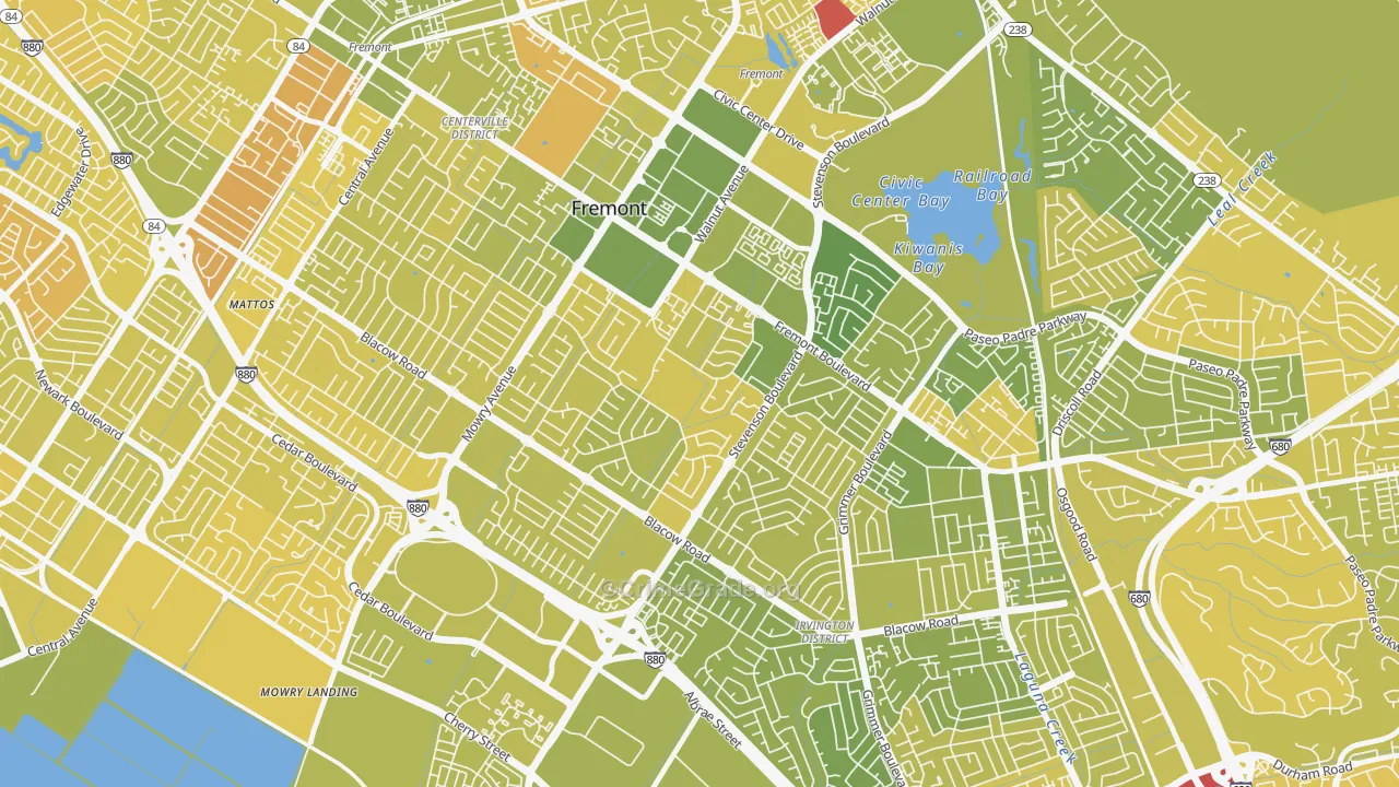 Sundale, Fremont, CA Map of Murder Rates