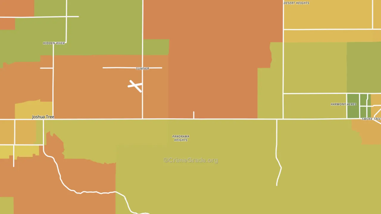 Sunfair, CA Map of Murder Rates