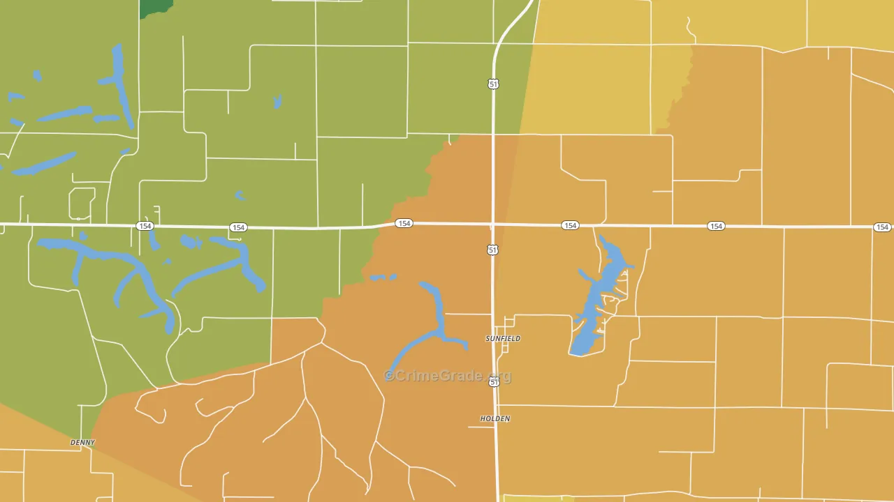 Sunfield, IL Map of Murder Rates