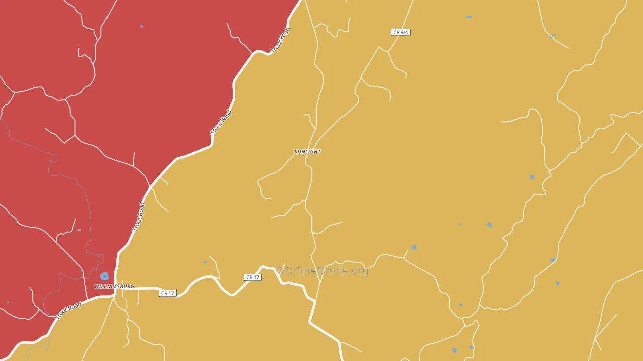 Sunlight, WV Map of Murder Rates